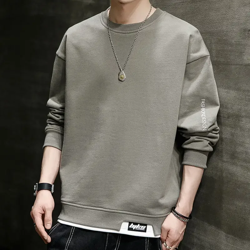 thumbnail image 1 of Sudadera con capucha de cuello redondo y cuello redondo sin capucha de estilo hip hop para hombre, ropa superior para hombre, jersey de estilo coreano, ropa de calle de lujo S Emo, 1 of 5