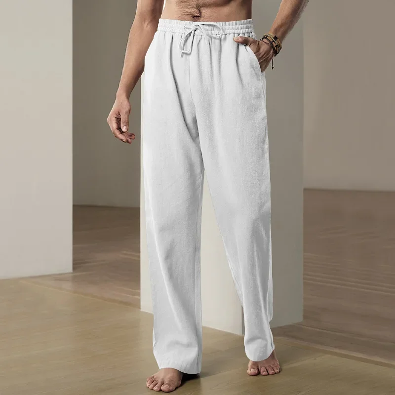 Men's Wide Pants Cotton Lightweight  - 01