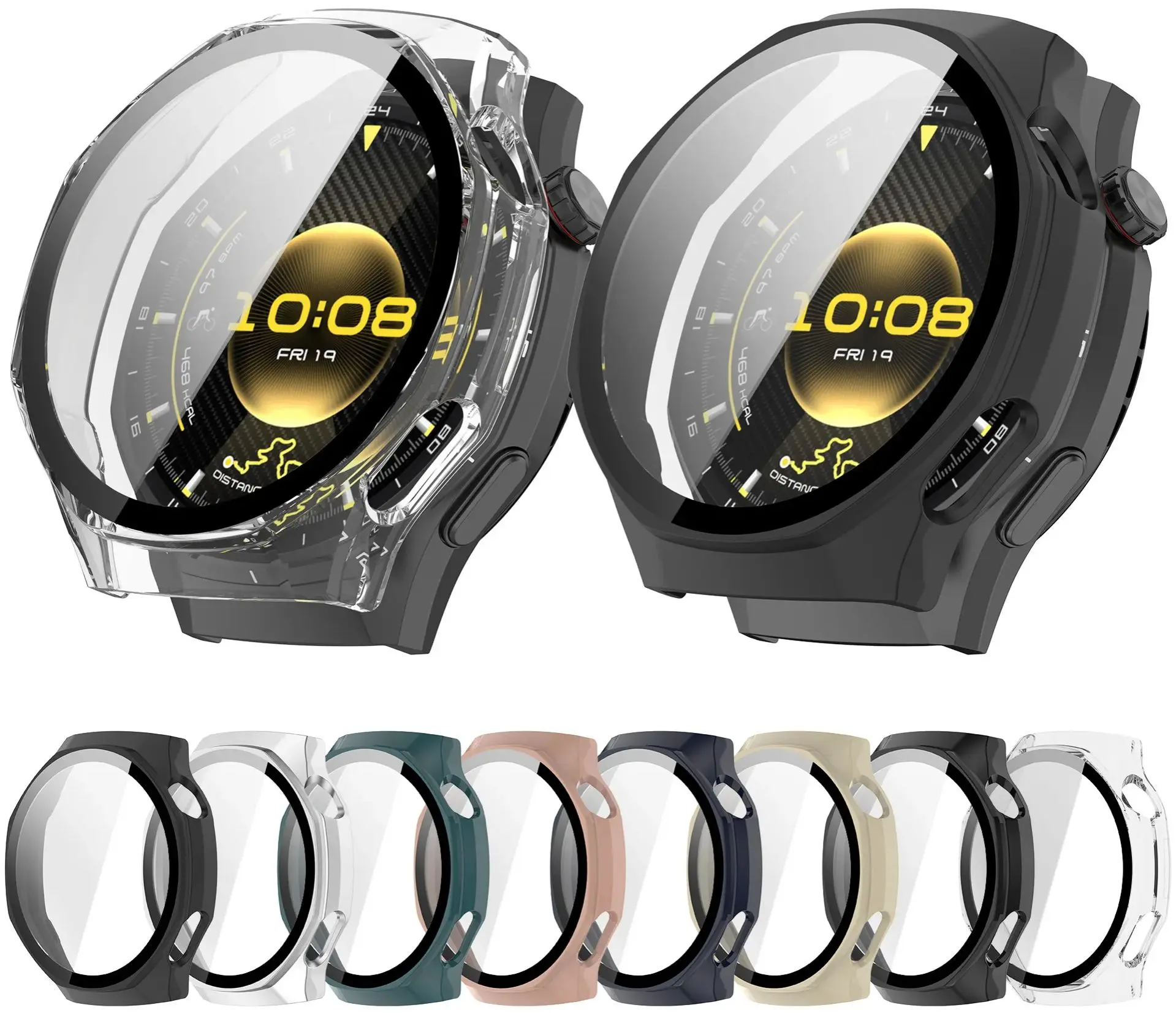Enhanced Protective Watch Case with Screen Protector - Durable 2-in-1 Shell + Tempered Glass Film