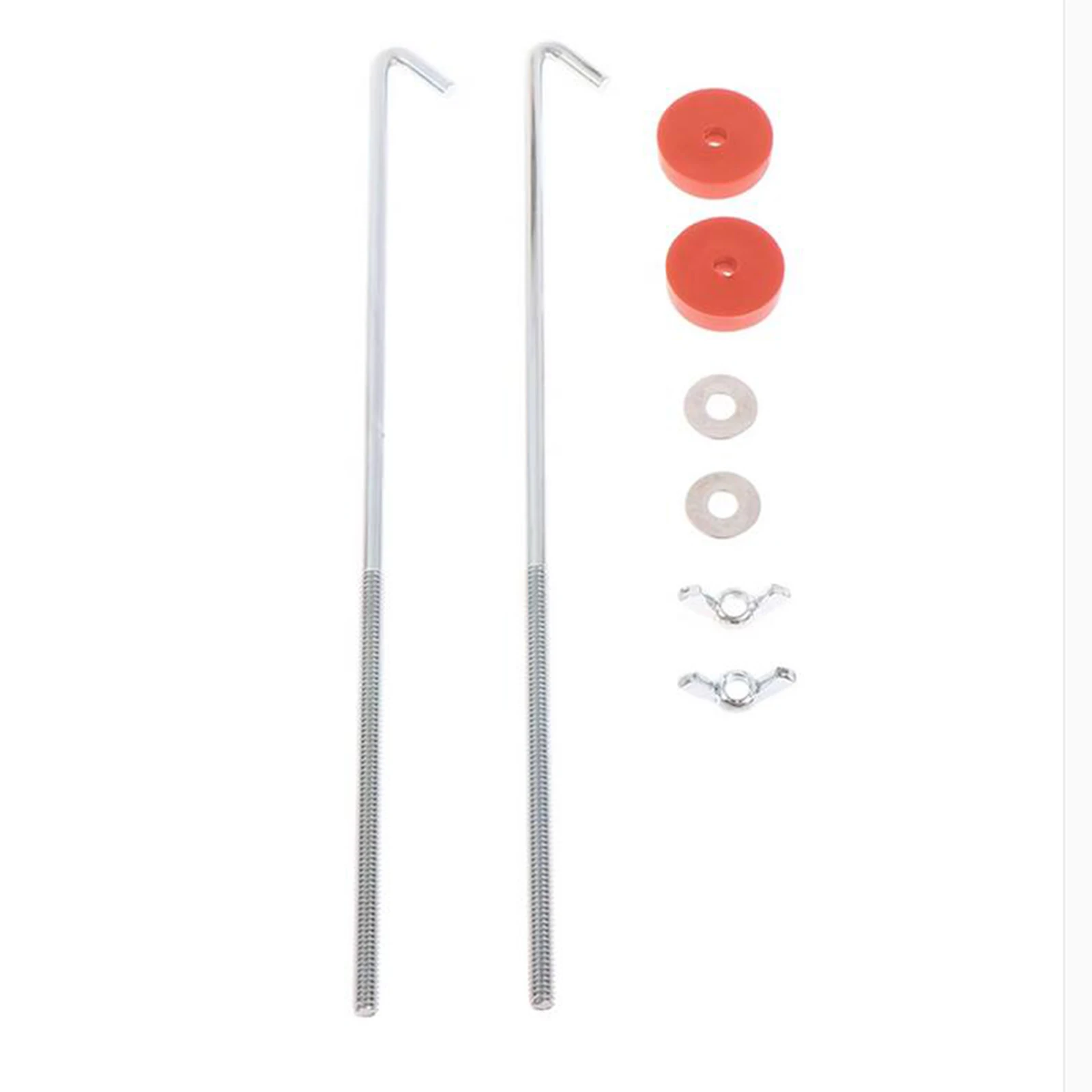 Battery Hold Down Bracket Kit with Nuts Washers Car Battery Tray Hold Down Bolts Set L Hook Universal Fixing Holder
