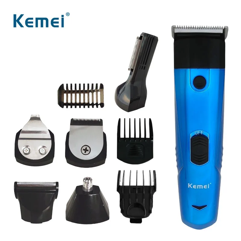 Máquina de Corte Profissional sem Fio Kemei Multifuncional Cabelo Ferramenta Baixo Ruído Máquina Cortar Elétrica Nariz Aparador 42 6in1 1 Home & Garden