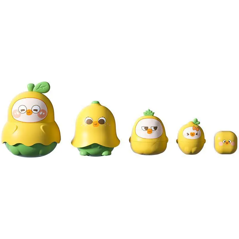 Stacking Toy Baby Russian Nesting Dolls Baby Teething Rings Infant Educational Stacking Cups Toy