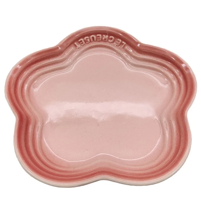 Ceramic macaron color plum blossom dish cherry blossom shape small bowl sauce dish snack side dining dish