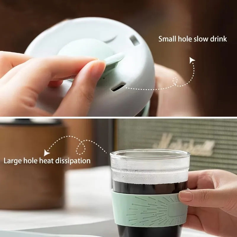 Description Picture 6 of item340/540ml Glass Coffee Cup Anti-scalding Transparent Mug Milk Whiskey Tea Beer Double Creative Heat Resistant Wine Mug Drinkware