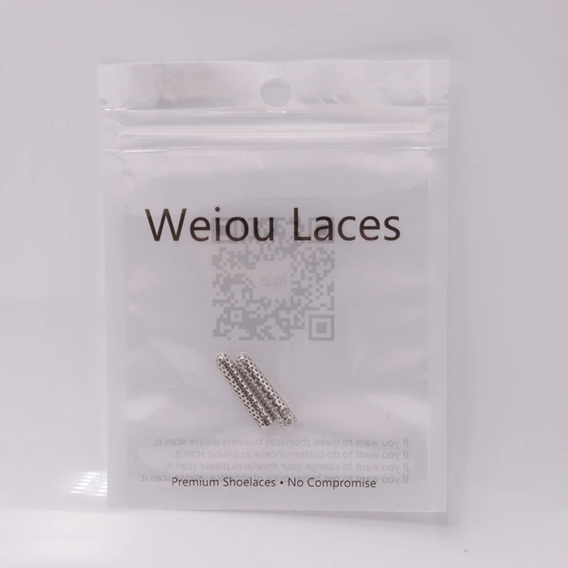New Arrival Weiou Popular Running Sneaker Tips 4.5*22mm Cheapest 20 pcs/lot In Selling Multi-Holes Silver Metal Aglets