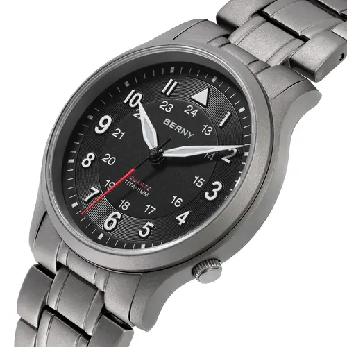 BERNY Full Titanium Watches for Men Outdoor Quartz Men's Field Wristwatch VH31 Super Luminous Sapphire Easy Read Watch - Image 2