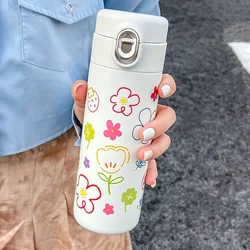 Mini Insulated Water Bottle - 420ml Portable & Stylish Drink Cup - 420ml (WHITE)