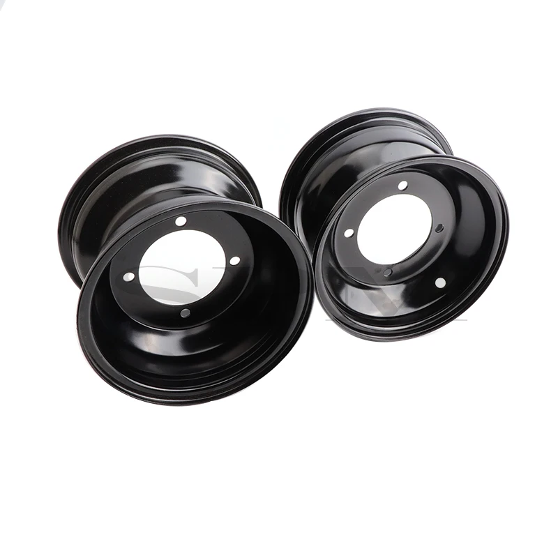 Motorcycle Wheel Rims ATV Wheel Cover ATV 8 inch Front/Rear 4 holes wheel Hub rim For 110cc-250cc UTV Buggy Go kart Quad Dirt Bike 19x7-8 18x9.5-8" vacuum Tyre parts