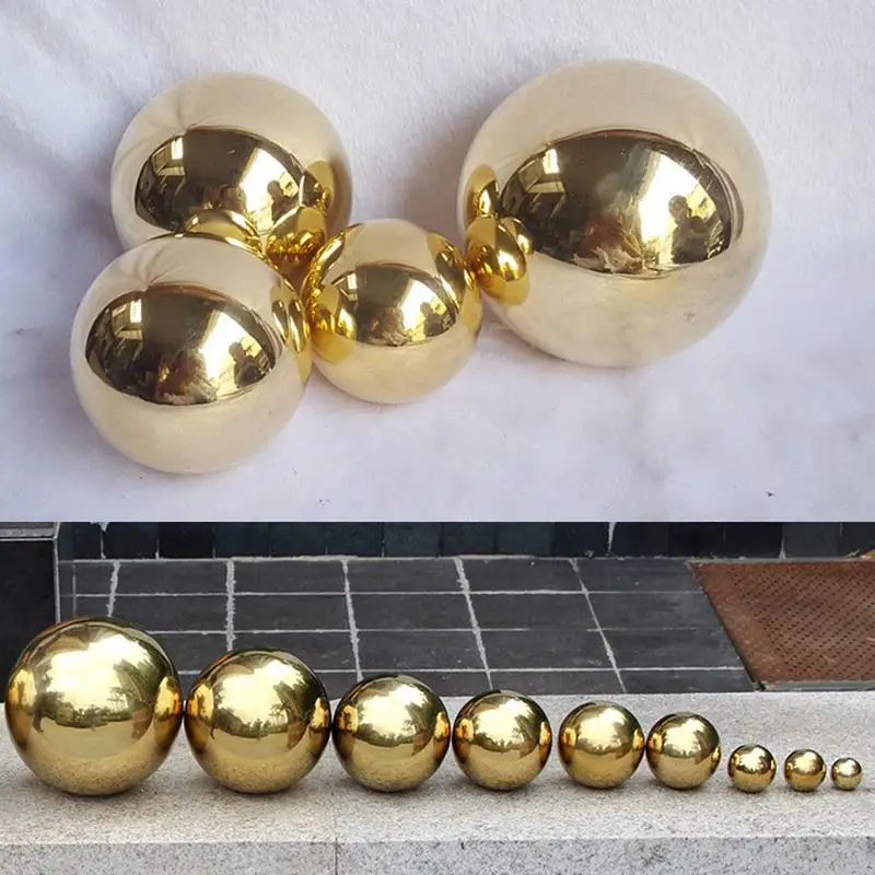 Decorative Metal Balls 201 Stainless Steel Titanium Gold Hollow Sphere Christmas Balls