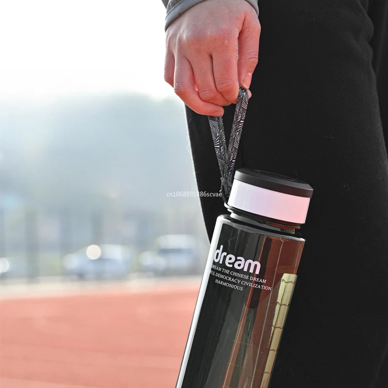Sports Water Bottle 1 Pcs 1000ML Plastic Summer Large Capacity for Student Fitness