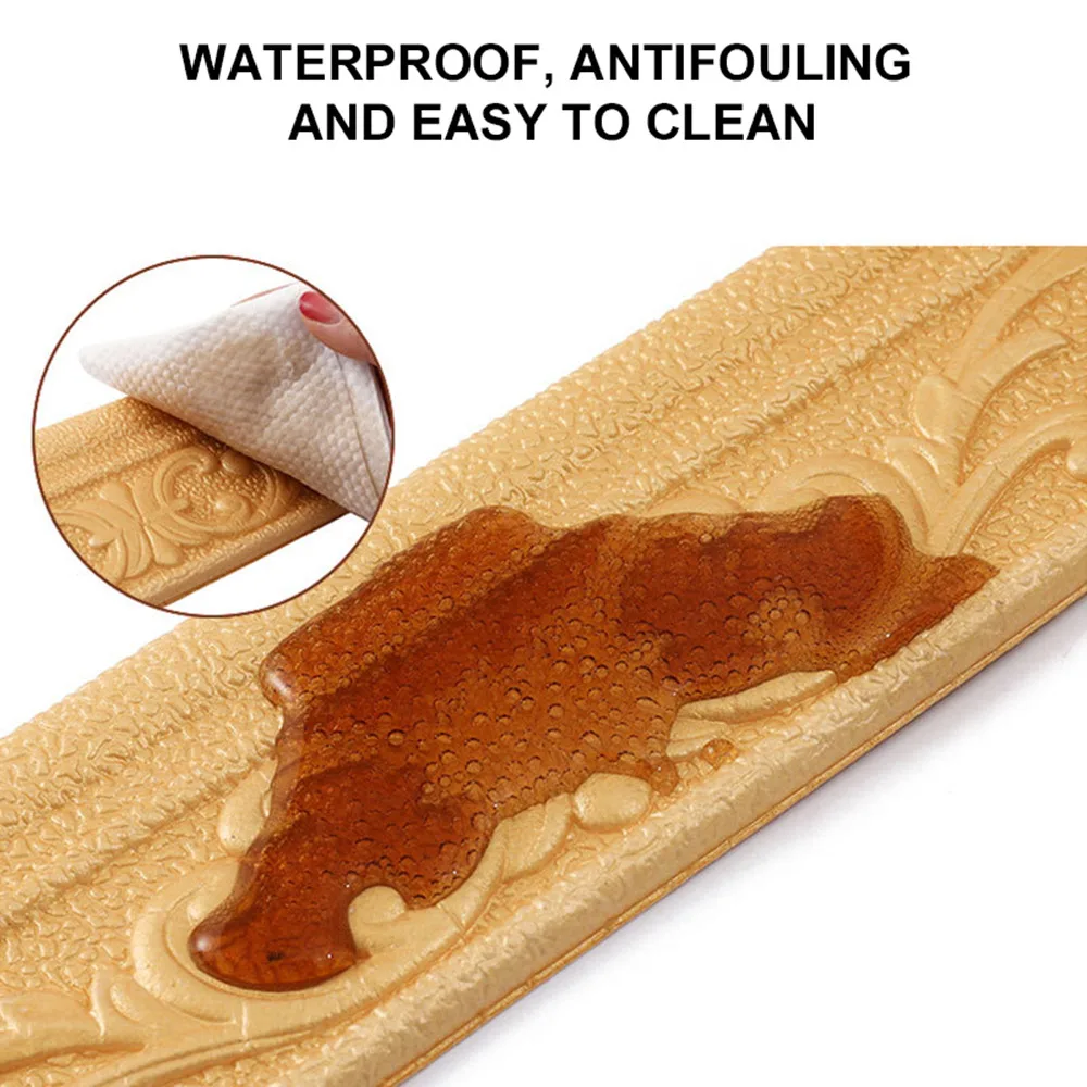 Adhesive Sealing Strips Wall Stickers 10M Self Adhesive Foam Edge Strips Wall Sticker Decorate Waist Line Skirting Line Edge Waterproof DIY Home Office Hotel Bathroom