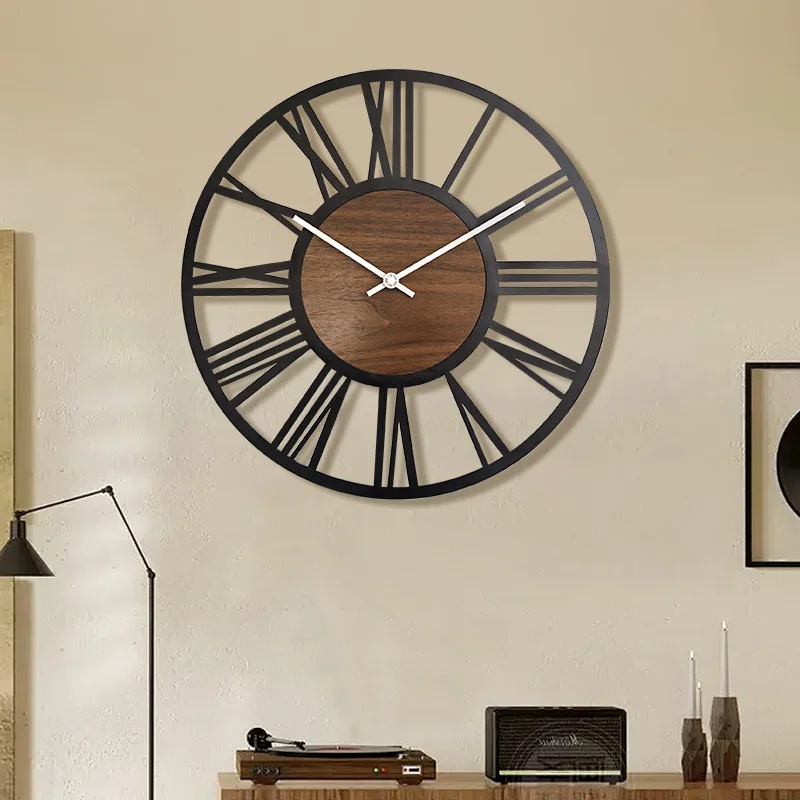 Modern Retro Old Mesh Wall Clock, Round Planet, Living Room, Large, Home, Special, Cross-border, Wholesale 5