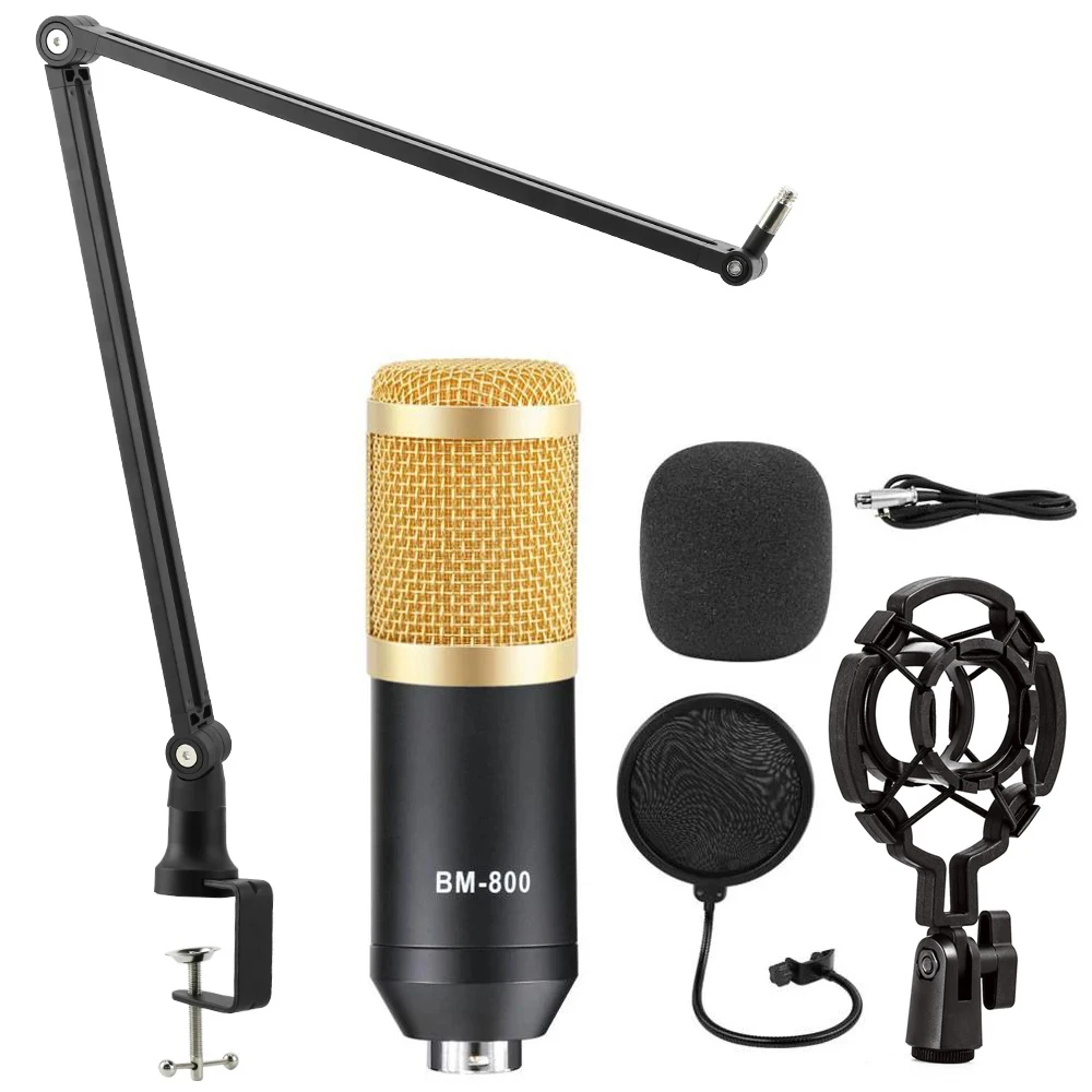 bm 800 Condenser Microphone Studio Recording bm800 Karaoke Microphone ...