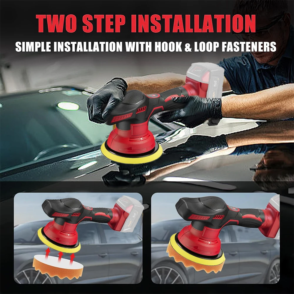 Polishing Machine Cordless Car Polisher Automobile Electric Waxing Repairing Wireless Sander Polish for Milwaukee Makita Battery 4