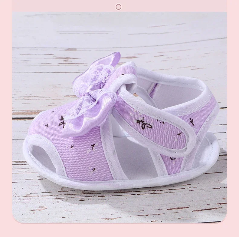 New Children Summer Clogs 0-18M Newborn Infant Baby Girl Princess Bowknot Sandal Sneakers Toddler Soft Crib Walkers Casual Shoes 3