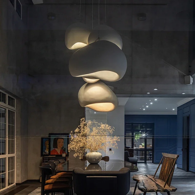 Nordic Minimalist Wabi Sabi Wind E27 Led Pendant Lights Dining Room Bar Loft Bedroom Home Decor Chandelier Hanging Lamp Fixture 6