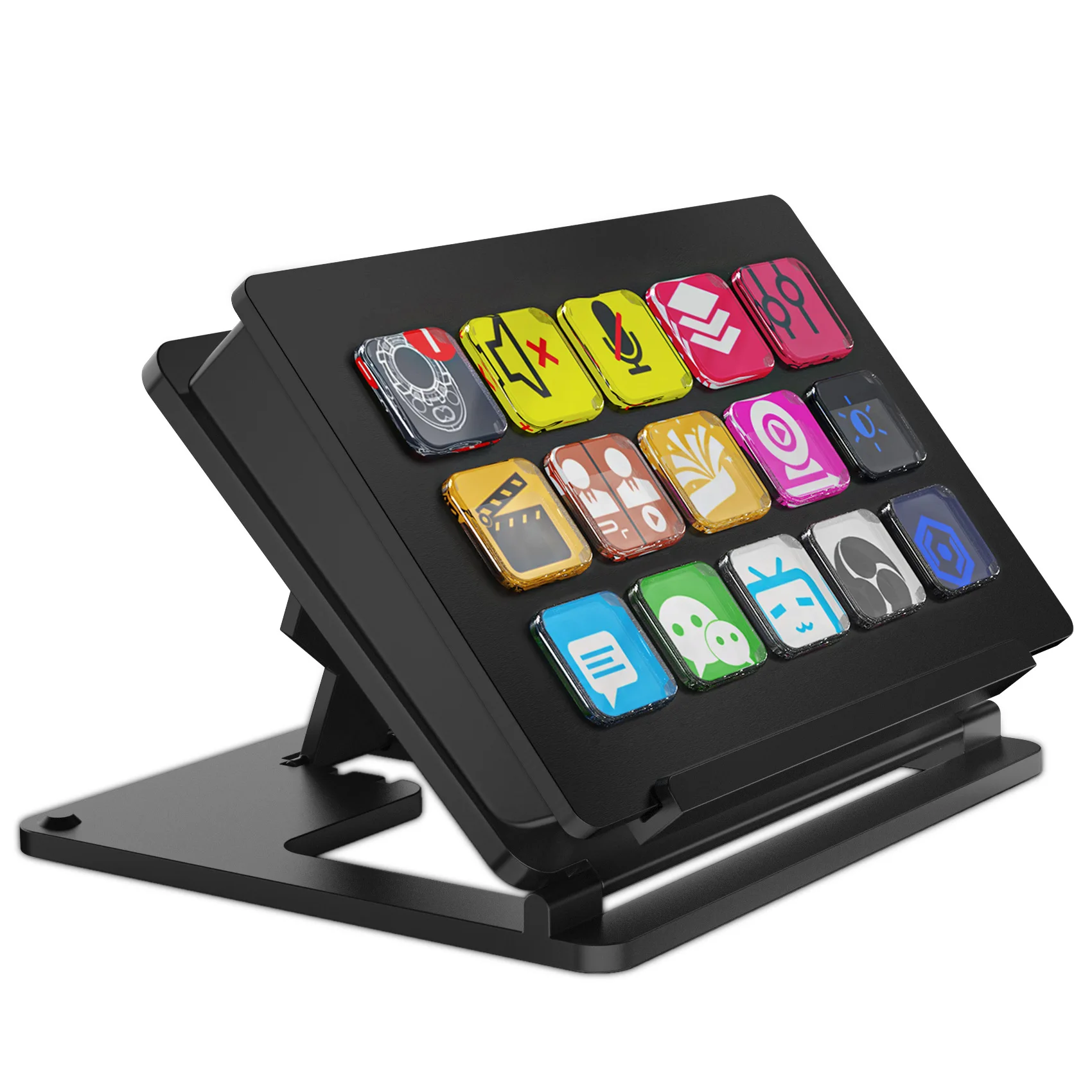 StreamDeck 15 Visual Keyboard consoles LCD 15Key Live Content Create Controller Custom Button For Windows/MacOS/Android/iOS Gift