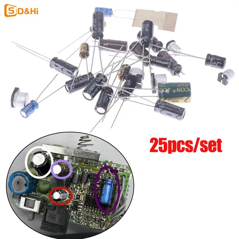 25 Pz/Set Condensatori Per Sega Gamegear Gg Condensatori Della Scheda Madre Riparazione Sostituzione Nuovo