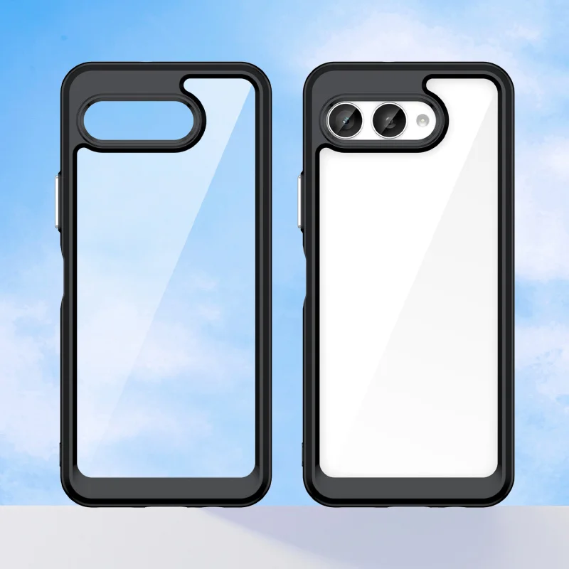 Acrylic Transparent Anti-Shock Hard Case - Clear TPU+PC Plastic Cover