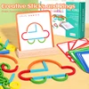 Kids Montessori Toy Wooden Creative Sticks And Rings Puzzle Intelligence Game Logical Thinking Games Children Educational Toys 2