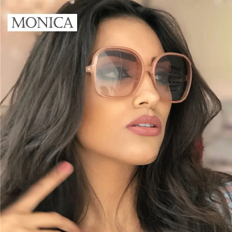 Round Frame Sunglasses Women Retro Brand Designer Brown Black Oversized Lady Sun Glasses Female Fashion Outdoor Driving