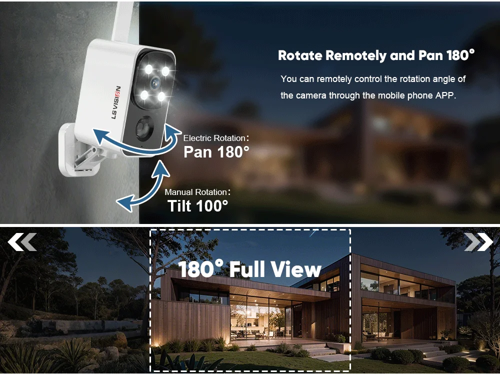 4G/WiFi Solar Security Battery Camera 2K Wireless Outdoor Battery Powered Cam Co