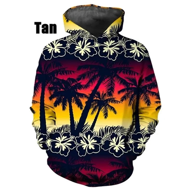 thumbnail image 1 of Nueva sudadera con capucha con estampado 3D de palmeras de moda, sudaderas tipo pulóver de talla grande para hombres y mujeres, sudaderas informales de manga larga con capucha, 1 of 4