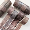 4Pcs Retro Washi Tapes Scrapbooking Map Decorative Adhesive Tape Stationery Basic Masking Tape Journal Supplies Washi Tape Set 1