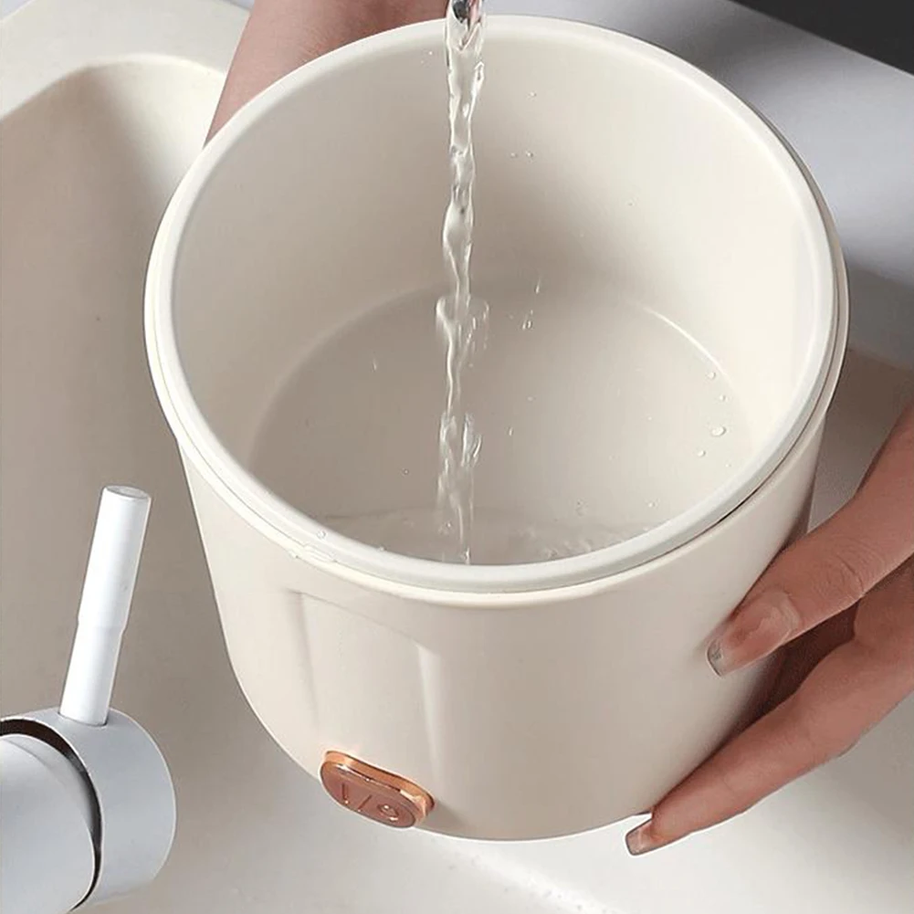 Portable Electric Pot, Hot Pot Electric With Detachable Power Cord, Button Control, Anti Dry Burning Function, Circular Embedded