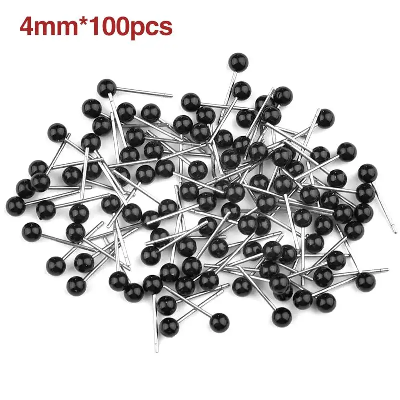 Description Picture 3 of item50/100Pcs Needle Felting Black Eyes 4-14mm For Handmade Animals Puppets Teddy Bears DIY Toy Dolls Eyes Dolls Accessories