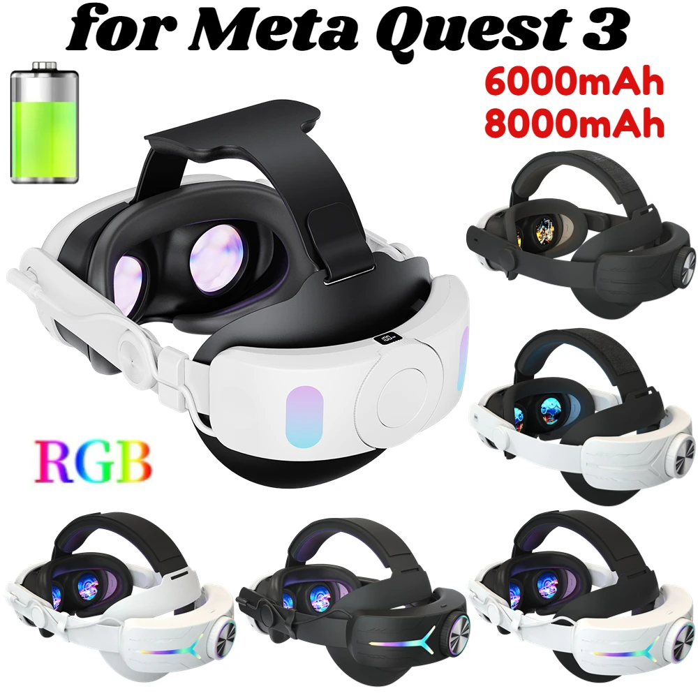 MTomatoVR RGB Light Head Strap Witch Battery For Meta Quest 3/3S Fast