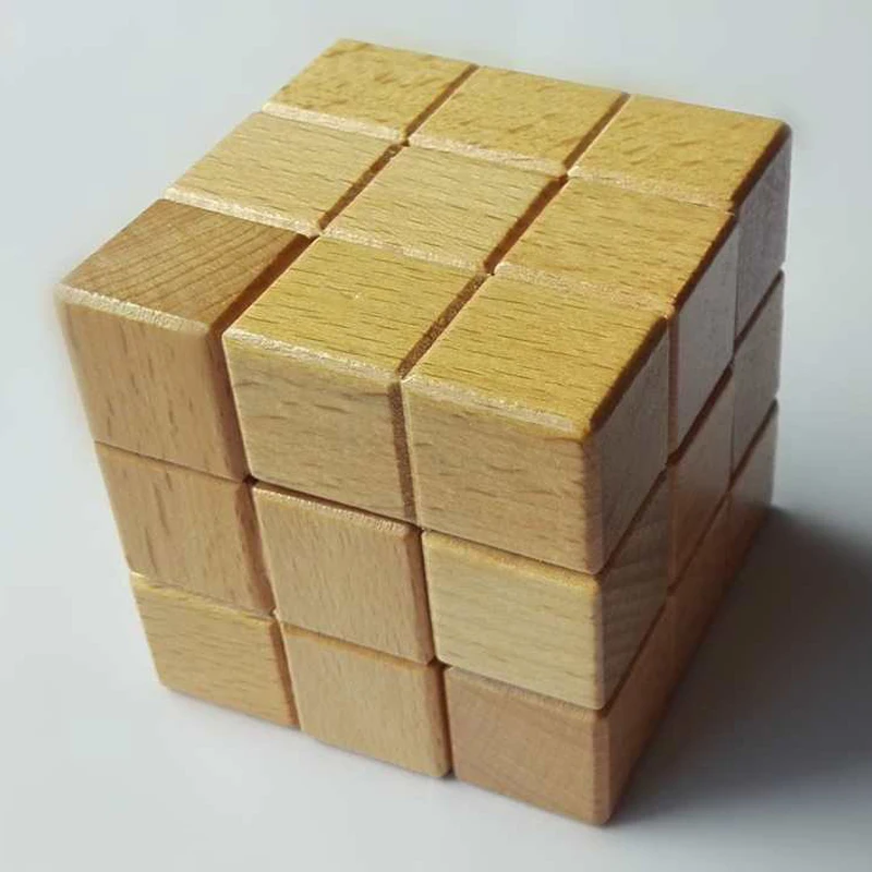 Montessori Wooden Soma Block Puzzle - Educational Brain Teaser Game