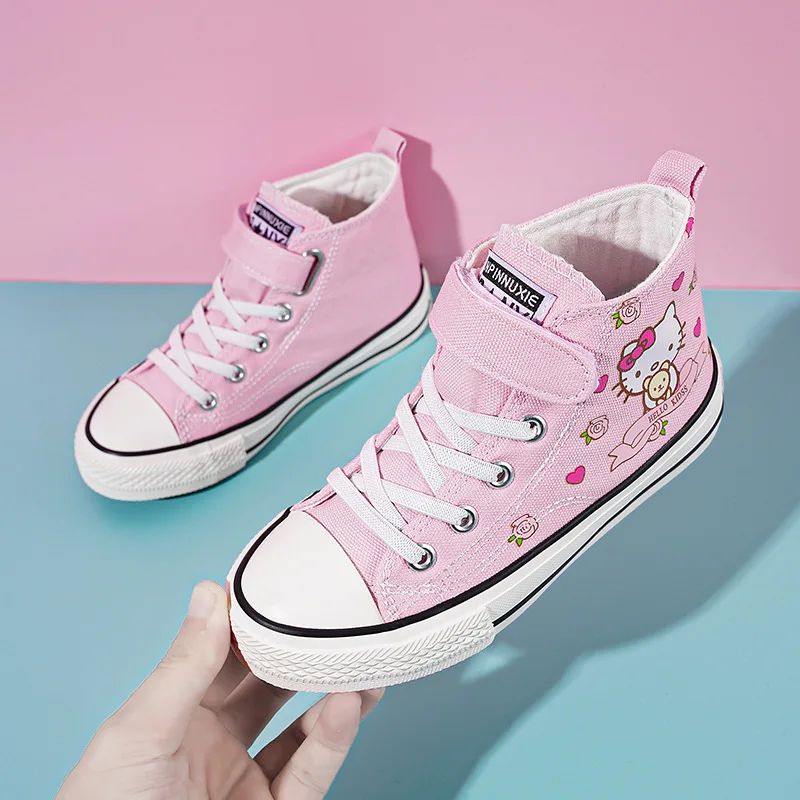 Hello Kitty Pink Louis Vuitton Air Jordan High Top Shoes - Tagotee