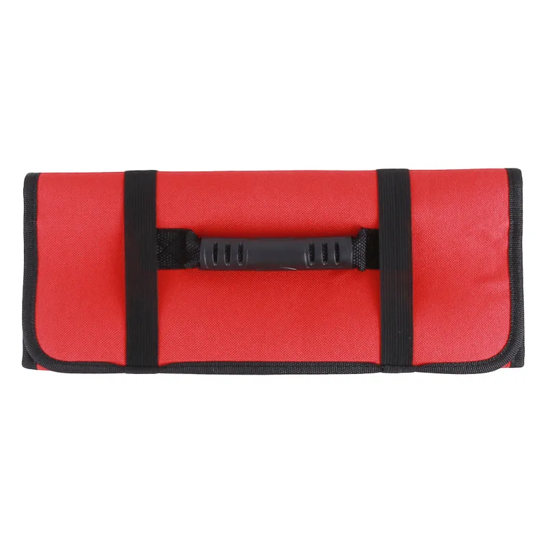 Knife storage bag chef roll carry case kitchen cooking portable pockets