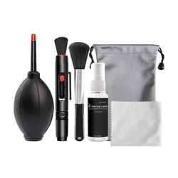 XMSJ 6 in 1 Camera Cleaning Kit, Professional DSLR Lens Cleaning Tool with Portable Storage Bag for CCD Sensor Lens Keyboards