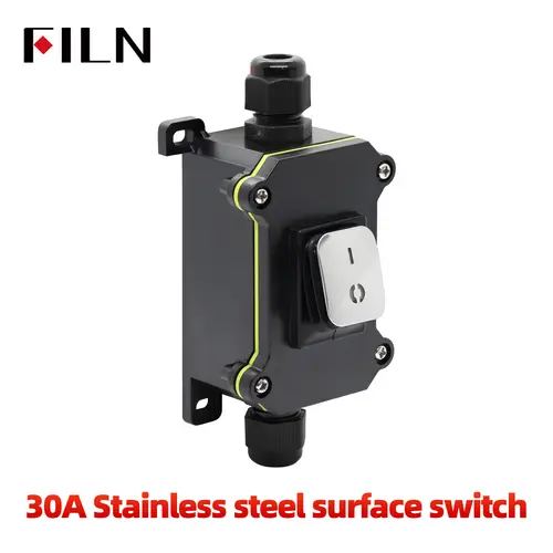 FILN 30A 12V 24V 220V Waterproof Inline Toggle Switch with LED IP65 Sealed Outdoor Box Inline Cord Rocker Switch Power - Image 9