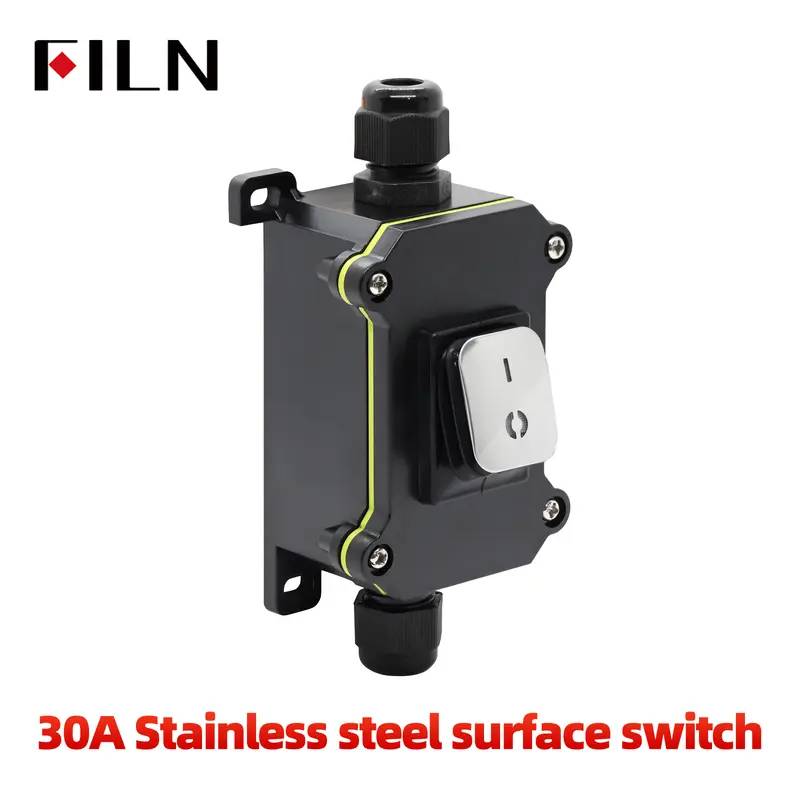 FILN 30A 12V 24V 220V Waterproof Inline Toggle Switch with LED IP65 Sealed Outdoor Box Inline Cord Rocker Switch Power - Image 9