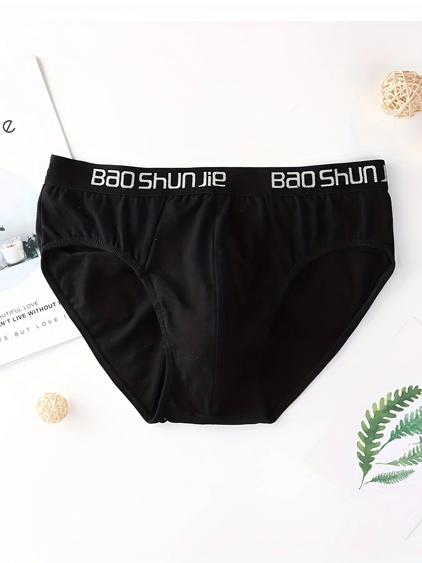 5 Pieces Cotton Men's Underwear Black Comfortable Breathable Simple Fashion Men's Briefs Sports Casual Underwear Combination