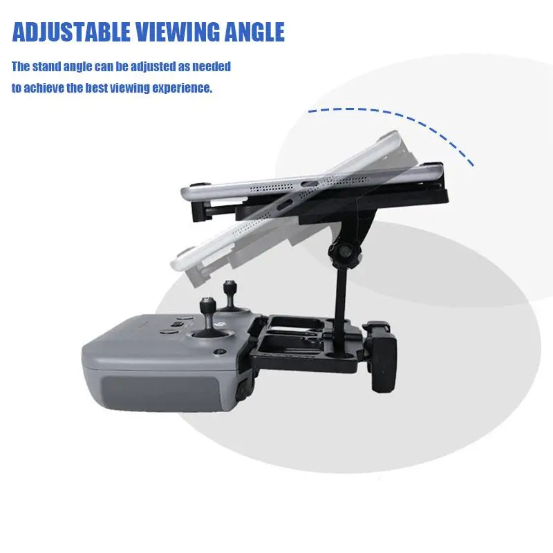 Angle réglable du support téléphone avec télécommande pour drone DJI en position verticale.
