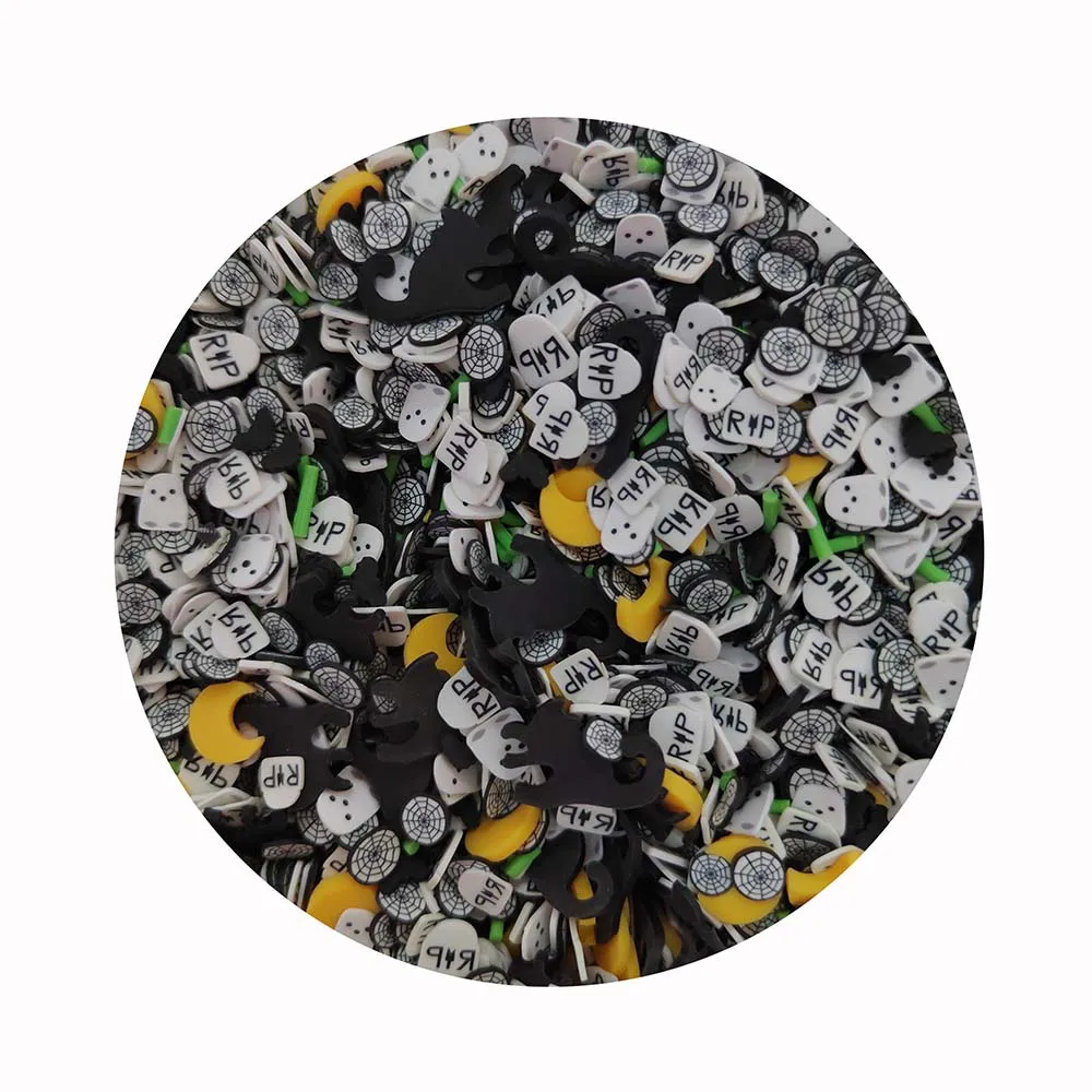 

Смешанная паутина, ломтики полимерной глины для наполнения слайма, аксессуары «сделай сам», украшение на Хэллоуин, рукоделие