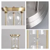 Glass Empty Hourglass Bottle Silver Container Three Pillars Sandglass Metal Timekeeper European Home Decoration Sand Clock Timer 5