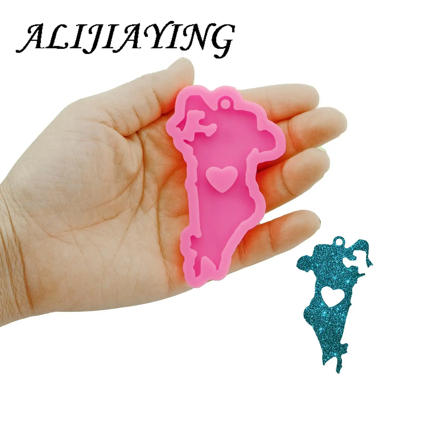 Shiny Silikon Land Karte Portugal/UK Form für keychain anhänger-Harz Crafting Form Epoxy Formen Schokolade Kuchen Form DY0830 – Detail 4