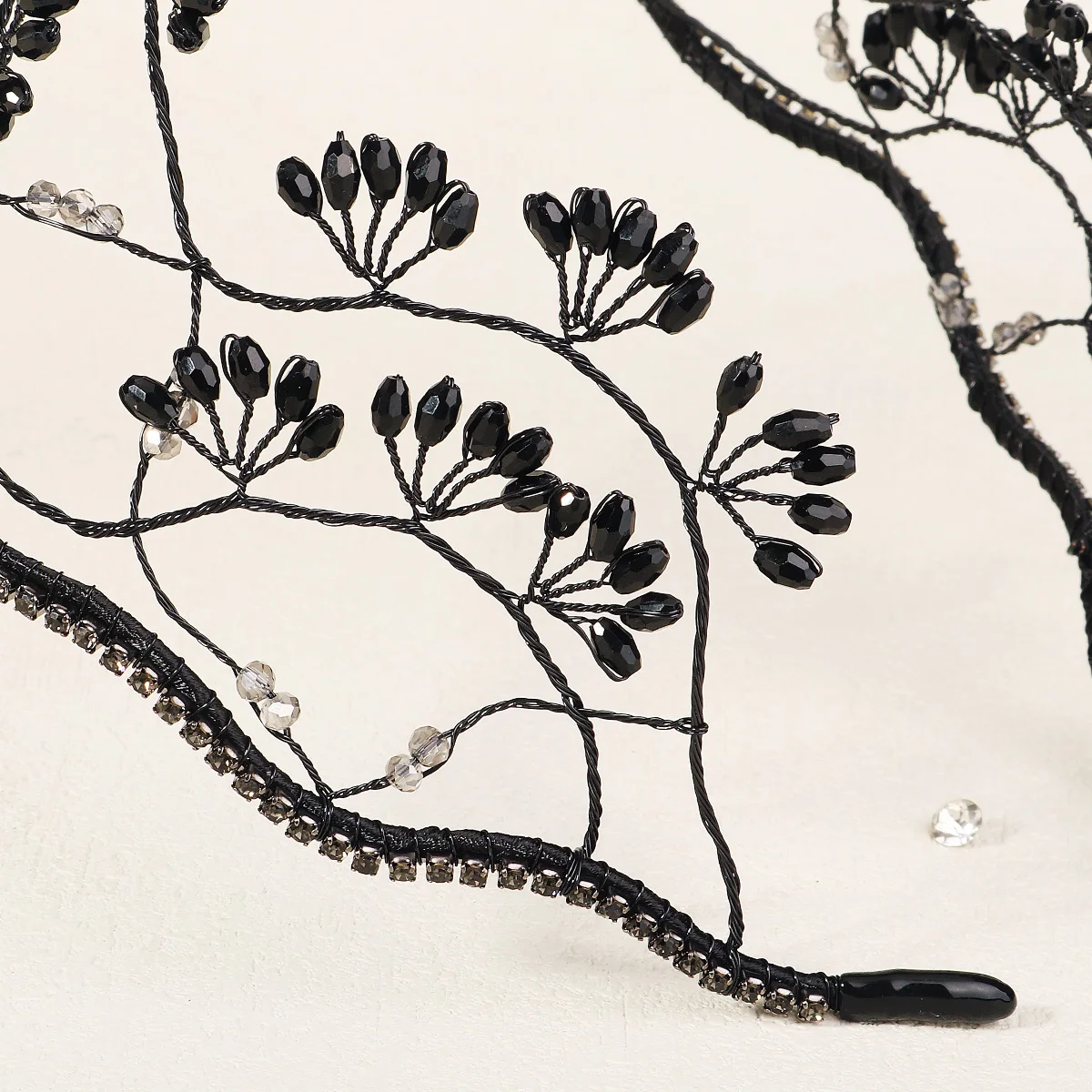 Luxus Kristall Perlen Haarnetz Nahen Osten Haar Bands Haar Zubehör Für Frauen Festliche Schmuck Kopfschmuck – Detail 6