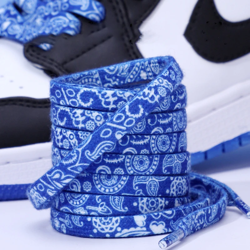 Blue Bandana Shoelaces