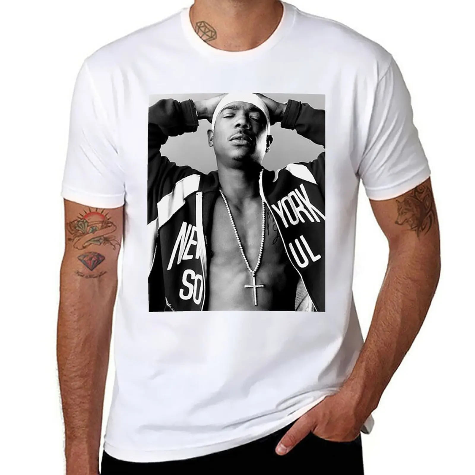 

New john Ja Rule miror tour T-Shirt vintage t shirt boys white t shirts sublime t shirt Men's cotton t-shirt