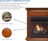 Dual Fuel Ventless Gas Fireplace with Mantel - 32000 BTU Remote Control Apple Spice Finish - Model# DFS-400R-4AS 2