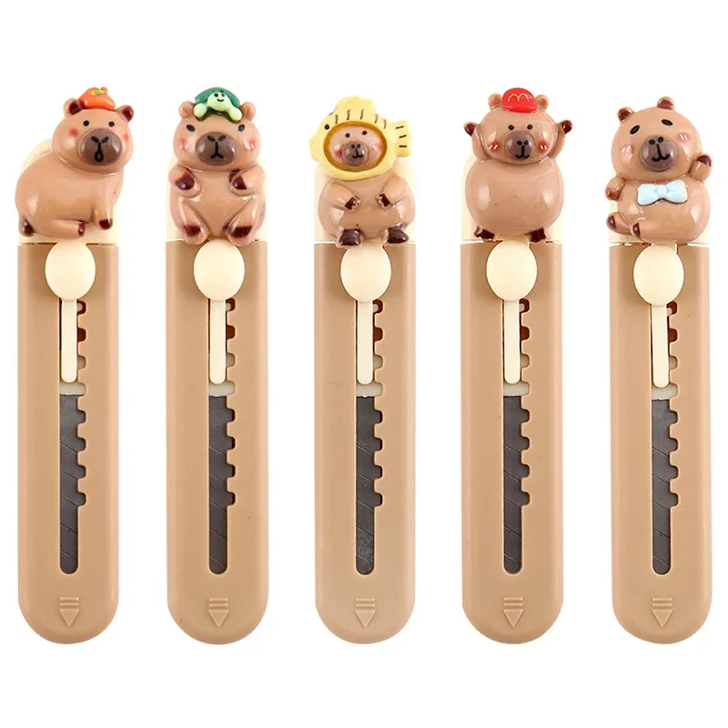 Paper Cutter Utility Knife Box Cutter for Kawaii Capibara Korean Stationery