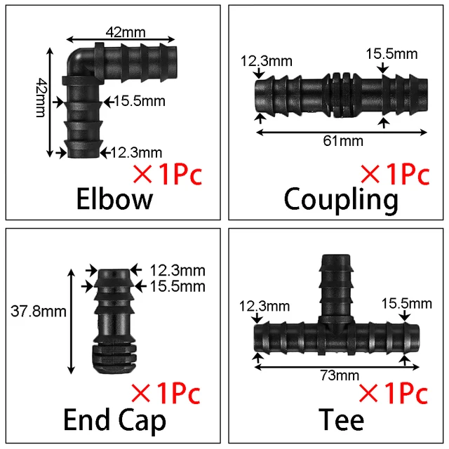 1M Tartós 12/16 Mm-Es Áztató Tömlő Mikro Csepegtető Öntözőszivárgó Cső Öregedésgátló Áteresztőkert Kerti Öntözés - Image 5