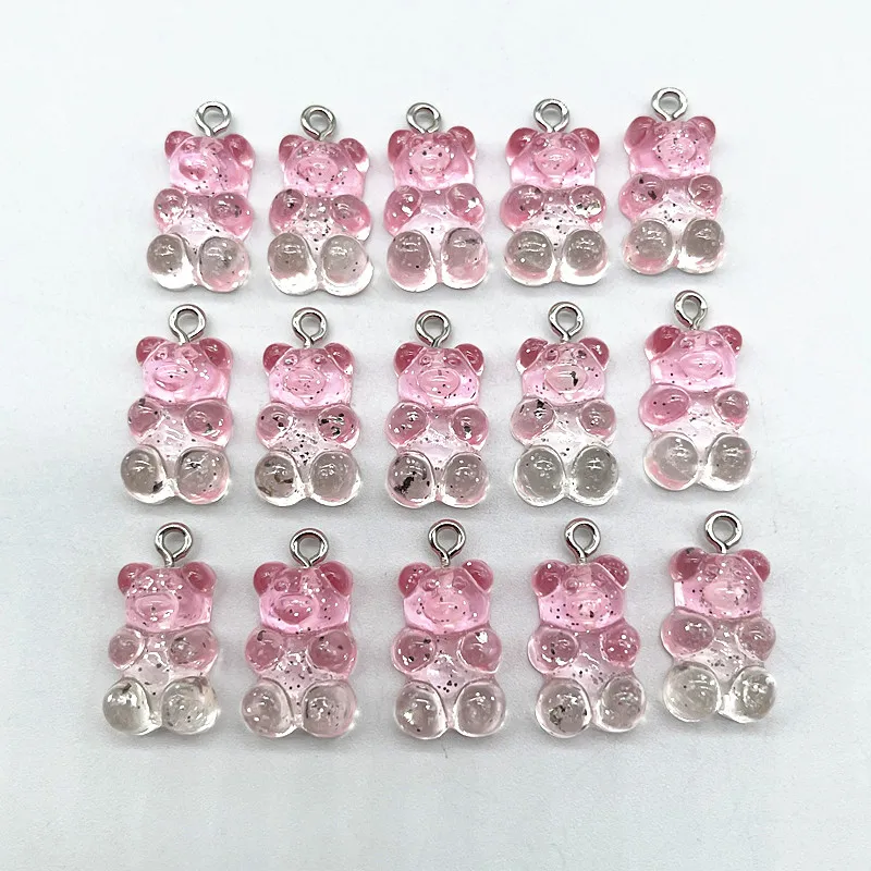 Candy Bear Charms 10Pcs for Necklace Bracelet Earrings Jewelry Making Diy Findings