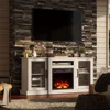 Fireplace TV Stand for 65" TVs, Entertainment Center with 18 Inch Electric Fireplace, TV Console with Open Shelves 1